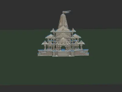 Ram Mandir 2d model 3D print model