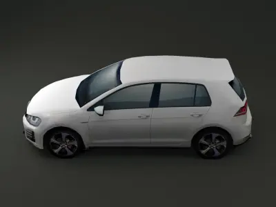 Vw Golf mk7 GTI low polygonal model Low-poly 3D model