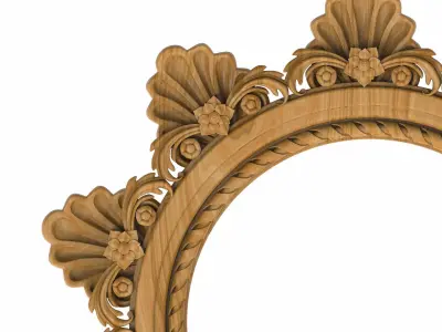 Carved picture frame STL 3D model