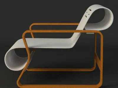 alvar aalto chair 3D model