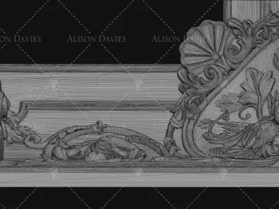 Cornicing with Doves 3D print model 3D print model