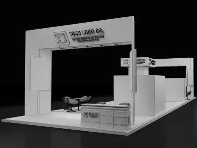 Booth Exhibition Stand a621b 3D model