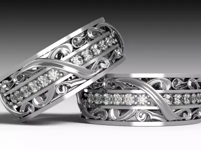 Elegant Diamond Eternity Ring  3D print model
