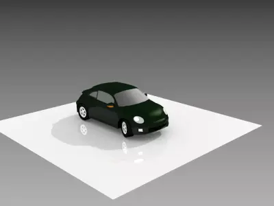 VolksWagen New Beetle TSI Low-poly 3D model