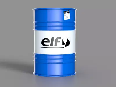 Realistic ELF Oil Barrel 3D Model Low-poly 3D model