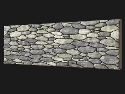 Stone wall 3D model