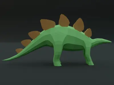 Stegosaurus 3D model for 3D print 3D print model