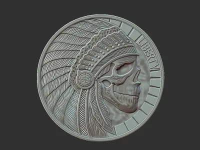 indian skull 3D print model