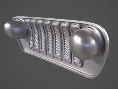 JEEP WRANGLER UNLIMITED SAHARA 2019 GRILL 3D print model
