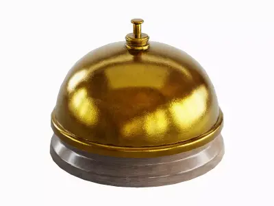 Classic Reception Bell 02 Low-poly 3D model