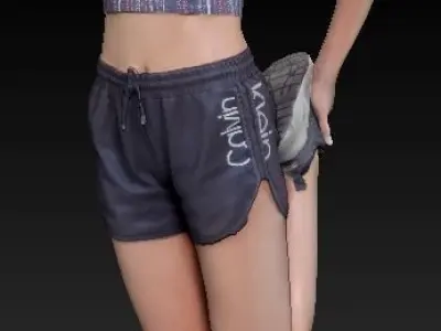 Woman sport 26 Low-poly 3D model