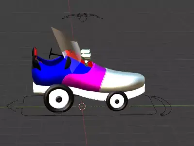 Car Inspired Shoe Design 3D model Low-poly 3D model