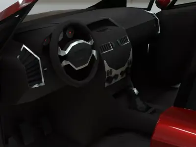 Affekta A212 Classic Concept Car - Low Poly 3D Model 3D model