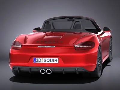 Porsche Boxster GTS 2017 VRAY 3D model