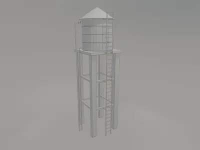 Water Tank - Low Poly Low-poly 3D model