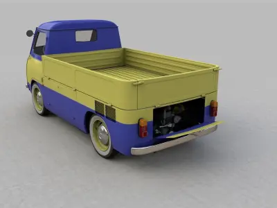 FIAT 600 MULTIPLA CORIASCO PICKUP 1956 3D model