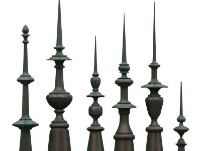 Architectural Metal Finials 0098 07-12 3D model