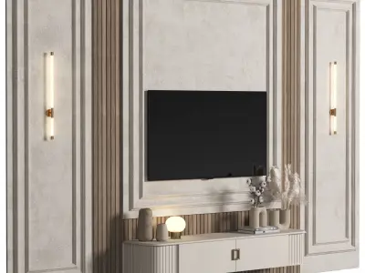 TVWALL022 tv wall unit 3D model