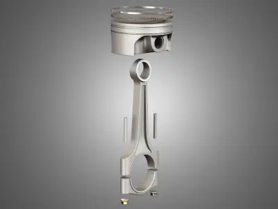 Piston with Connecting Rod 3D model