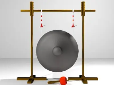 Musical Instrument Gong 3D model