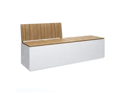 Concrete bench - BOX WB 3D model