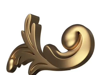 Carved Plaster Molding Decoration 029 Low-poly 3D model