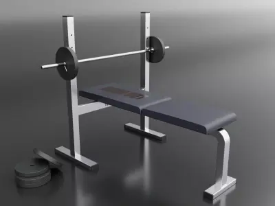 Bench Press 3D model