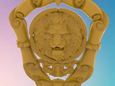 Lion Frame 3D MODEL STL FILE FOR CNC ROUTER LASER 3D print model