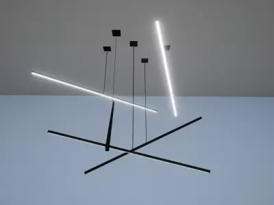 LED Pendants Low-poly 3D model