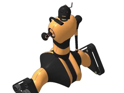 The multifunctional moveable robot Free 3D model