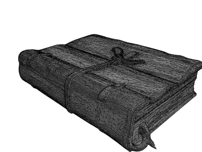 Vintage Leather Bound Journal Low-poly 3D model