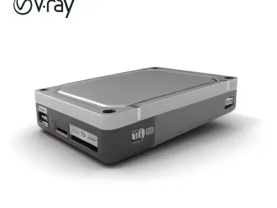 Secure Disk Drive Container High-Tech Model Pack Low-poly 3D model