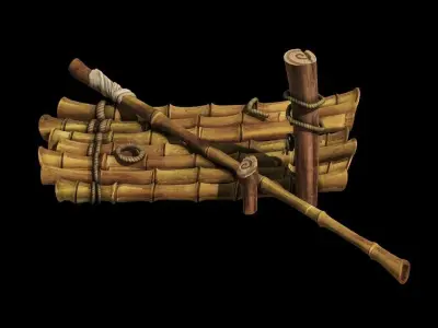 Game Southern Suburbs - Fishing Raft 06 3D model