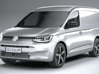 Volkswagen caddy commerce pro van 2022 3D model