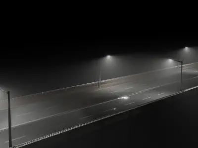 Elevated Road Free low-poly 3D model