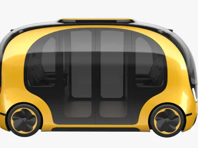 Self-Driving Shuttle Concept 3 3D model