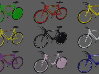Bikes bike with lettering Low-poly 3D model