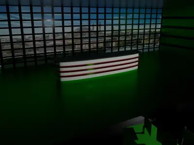 TV Studio Low-poly 3D model