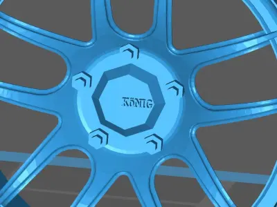 Konig Wheels 1-24 Scale  18 inch        1-10 1-18 ADJUSTABLE 3D model