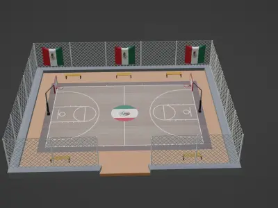 Basketball Stadium - Mexican Low-poly 3D model