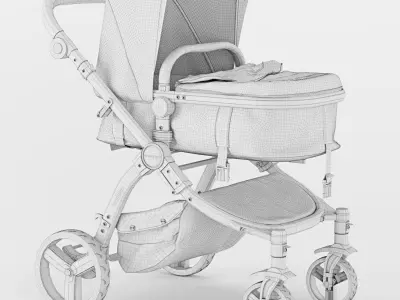 Mamago Platinum Baby Strollers 3D model