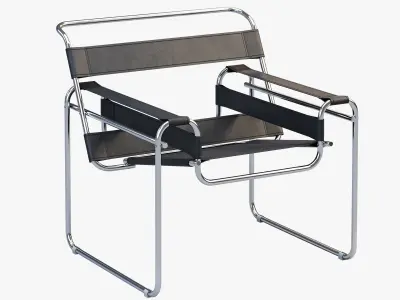 Wassily Chair by Marcel Breuer 4 options 3D model