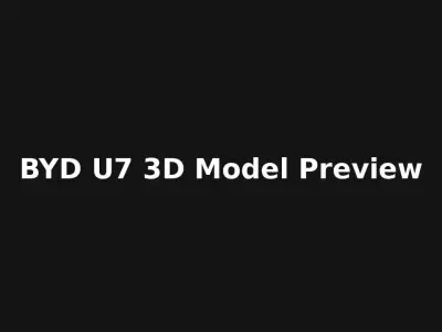 BYD U7 3D Model Electric Luxury Sedan Textured and Optimized 3D model
