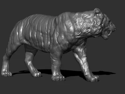 Tiger statue 3D print model