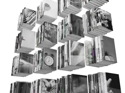 Books 150 pieces 2-9-5 Low-poly 3D model