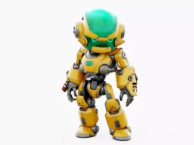 ROBO ZERO-N  Rigged for Unreal Engine - Unity - MIXAMO 3D model