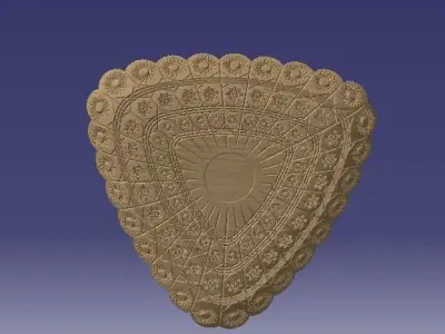 pk triangular sweet dish 3D print model
