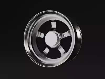 American Racing VF501 Car Rim Low-poly 3D model