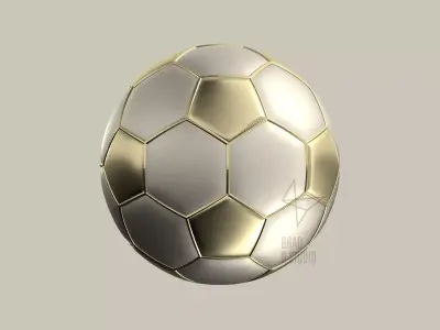 Platinum and Golden Football 3D model