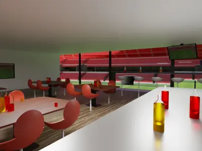 Football Stadium Low-poly 3D model